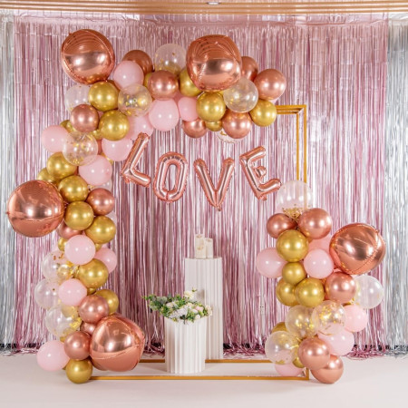 Balon Folie Metalizata Litera V, Cyrax, 40 cm, Umflati cu Heliu sau Aer, Ambalaj Individual, Pai inclus, Rose Gold