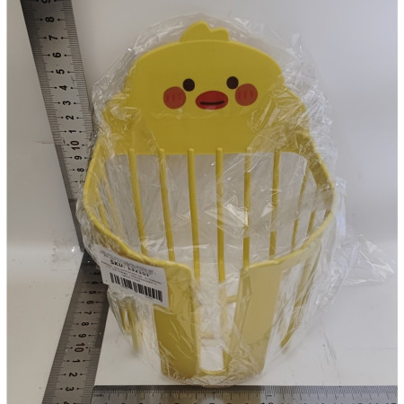 Cutie de Depozitare,  din Plastic, Montare pe Perete, Model Ratusca, 17.5x13.5x12 cm, Galben