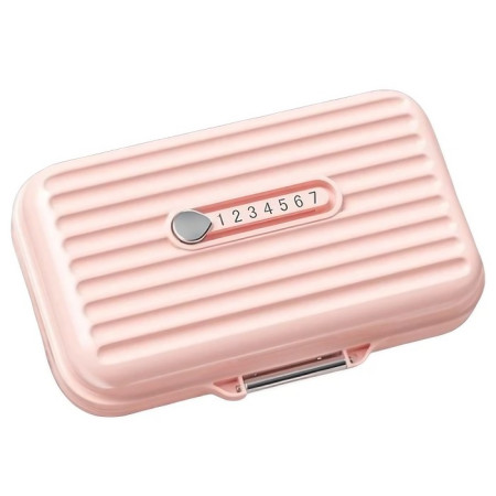 Cutie Medicamente,  Roz, 7 Compartimente, Portabila si Compacta, 11x7.2x3.5 cm, Ideala pentru Uzul Cotidian