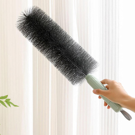 Perie Multifunctionala 2in1,  de Curatare a Prafului, 38 x 11 cm, Perie si Burete, Verde