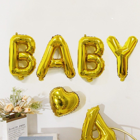 Balon Folie Metalizata Litera Y, Cyrax, 40 cm, Umflati cu Heliu sau Aer, Ambalaj Individual, Pai inclus, Auriu