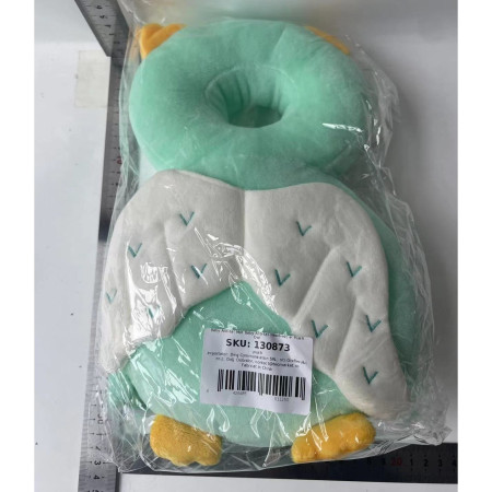 Perna tip Rucsac pentru Protectia Capului,  Tetiera tip Bufnita, pentru Bebelusi, 33x6x19 cm, 180 g, Verde