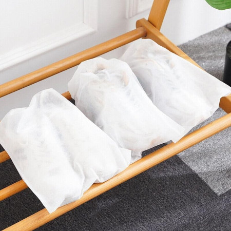 Set 50 de Saci de Depozitare Incaltaminte,  de Protectie, pentru Voiaj, Netesut, Rezistenti la Praf, Protectie Solara, Anti-Ingalbenire, 38x32 cm, Marime Medie, Transparent