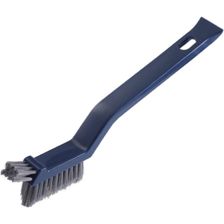 Perie 3in1 de Curatat Podele si Rosturi,  Lungime Maner 28 cm, Peri din PP, Otel si Plastic, Cleste pentru Scame si Par Inclus, Albastru