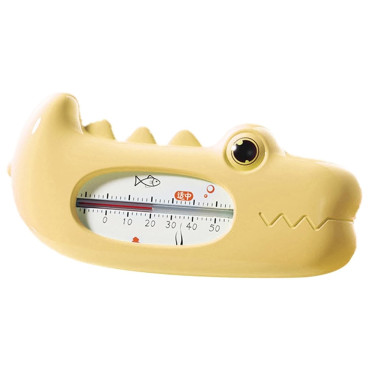 Termometru pentru Baie, Cyrax, Plutitor, Rezistent la apa, Multifunctional, Model Crocodil, 2.7x6.5x3.7 cm, Galben