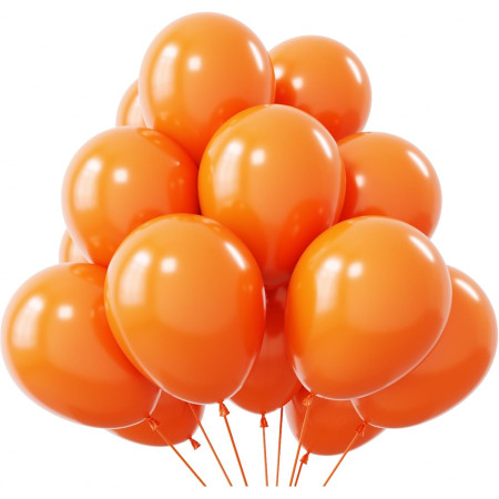 Set 12 Baloane, Cyrax, din Latex Standard, 30 cm, Portocaliu