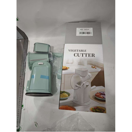 Razatoare Manuala, Cyrax, Rotativa cu Manivela, 6 Lame Interschimbabile, Anti-Stropire, 27 x 13 x 13 cm, Turcoaz