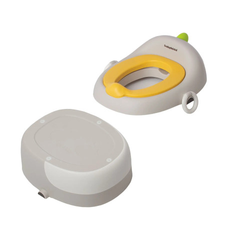 Olita pentru Copii, Cyrax, 3 in 1, Detasabila, Inaltator, Reductor WC, cu Capac, 100 de Saci de Unica Folosinta, Gri