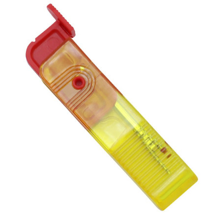 Dispozitiv pentru Descusut,  Taietor de Etichete, 1.7 x 7 cm, Pliabil, din Plastic, Rosu/Galben