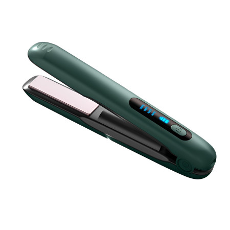 Placa de Par fara Fir, Cyrax, Adaptor Tip C, 4 Trepte de Temperatura, Tensiune 5V, Capacitate Baterie 5000 mAh, Indreptat, Ondulat, 23.5x3.3x4.5 cm, Verde