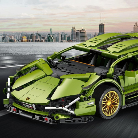 Joc de Construit, Cyrax, Model Lamborghini, 1280 Piese, +6 Ani, Verde