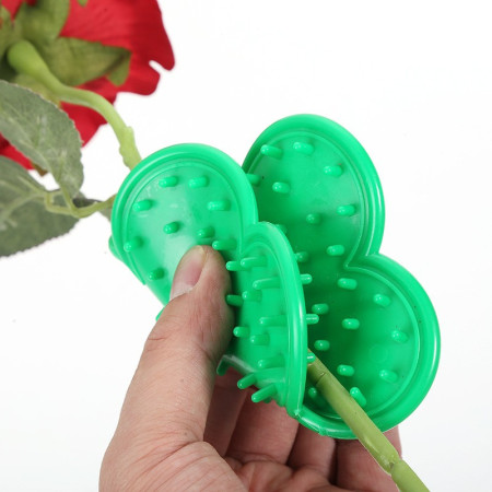 Set 4 Unelte de Gradinarit,  pentru Indepartare Spini Trandafiri si Taiere, din PVC/Otel Carbon, Rosu/Verde