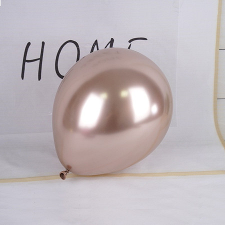 Set 12 Baloane, Cyrax, din Latex Chrome, 13 cm, Sampanie