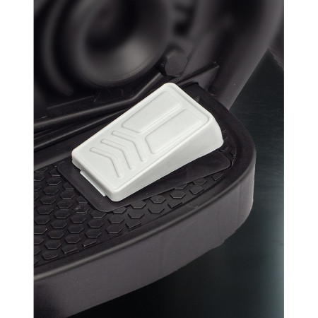 Motocicleta Electrica cu 2 Roti Mari si 2 Roti Ajutatoare, Cyrax, Acumulator Incarcare, Anti-Rasturnare, Lumini, Muzica, Motor:380, Baterie 6V4.5, 41.5x70x34 cm, 4.5 Kg, 3 Ani+, Alb Negru