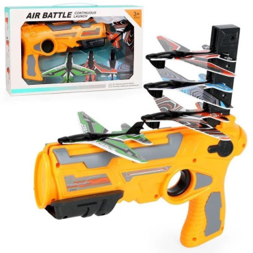 Cyrax Set Arma de jucarie tip lansator de avioane, Air Battle, Portocaliu