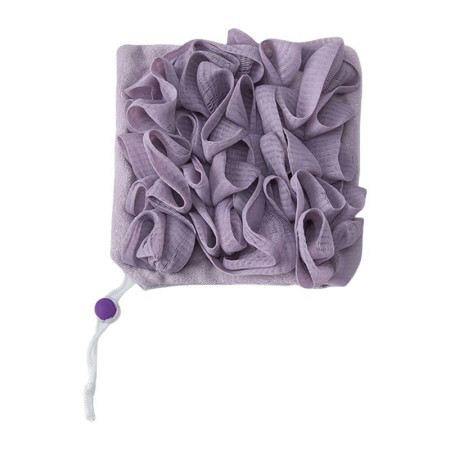 Prosop de Baie,  2in1, cu Burete din Plasa, 17 x 17 cm, Mov