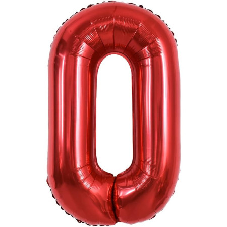 Balon Folie Metalizata Litera O, Cyrax, 40 cm, Umflati cu Heliu sau Aer, Ambalaj Individual, Pai inclus, Rosu