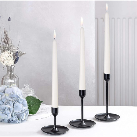 Set 4 Lumanari,  pentru Suport de Masa, Fara Miros si Fum, din Parafina, 2.2 x 25 cm, Alb
