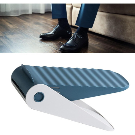 Suport pentru Pantofi,  cu Două Straturi, Organizator, Antiderapant și Durabil, Inălțime Reglabilă, 25.5x11x7.5 cm, Albastru, 150 g