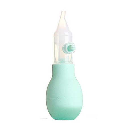 Set Aspirator Nazal pentru Copii, Cyrax, Manual, Anti-Reflux, cu Pompita, Usor de Curatat, Varf din Silicon, 11.2x4cm, Verde