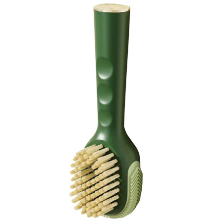 Perie pentru Curatare Incaltaminte cu Recipient pentru Detergent,  Perie Multifunctionala pentru Incaltaminte si Lenjerie, cu Peri Moi, Fara Deteriorare, 22x6x4 cm, Culoare Verde