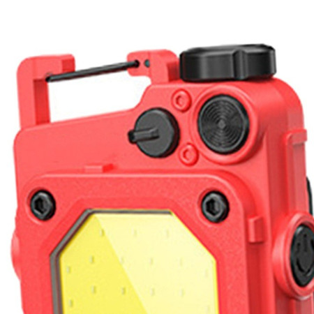 Lanterna Mini de Buzunar Tip Breloc,  Incarcare prin USB Type C, Multifunctionala, pentru Exterior, Camping, Alpinism, Ciclism, Mini Lanterna Elvis, 6.1 x 5 x 2.5 cm, Lumina Puternica, Culoare Rosu