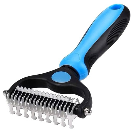 Pieptene pentru Părul de Animale,  Dispozitiv de Îngrijire cu Două Fețe, Îndepărtarea părului, Albastru