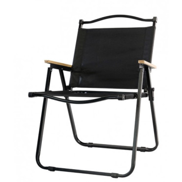 Scaun camping, Aluminiu, Pliabila,  52 x 53 x 80 cm, Negru