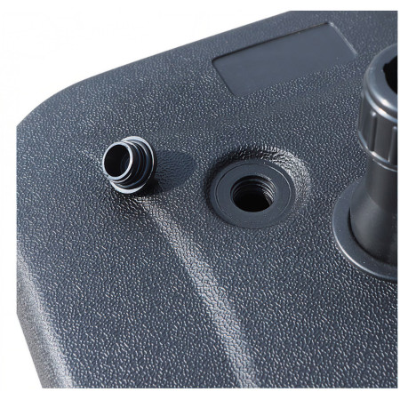 Baza umbrela din plastic,  patrata, 22 litri, neagra