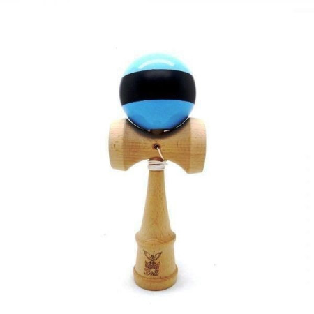 Kendama Ball Originala Stripe Negru Lemn Fag Bleu 1