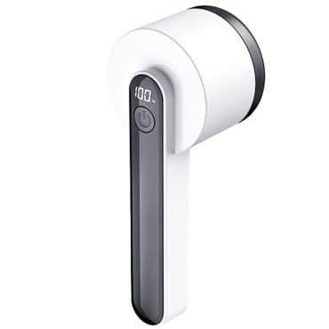 Aparat Pentru Curatat Scame, Par Si Praf,  Trimmer pentru Diferite Tipuri De Material, Cu Lame Din Otel Inoxidabil, Maner Ergonomic, Incarcare Prin USB, Alb