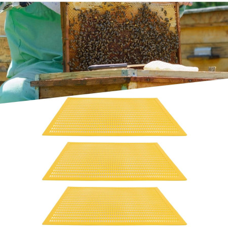 Gratie Apicultura,  Hanneman, din Plastic, Separare Matca, 51 x 42 x 0.3 cm, Galben