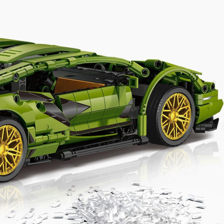 Joc de Construit, Cyrax, Model Lamborghini, 1280 Piese, +6 Ani, Verde