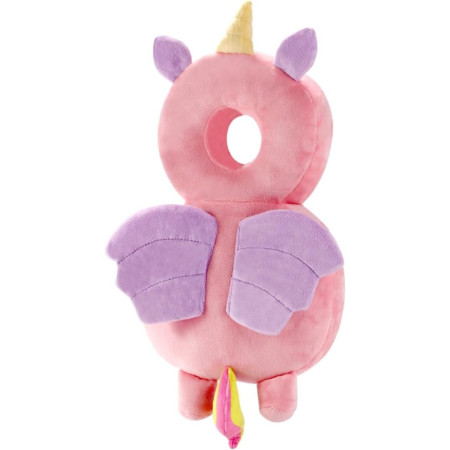 Perna tip Rucsac pentru Protectia Capului,  Tetiera tip Unicorn, pentru Bebelusi, 33x6x19 cm, 180 g, Roz
