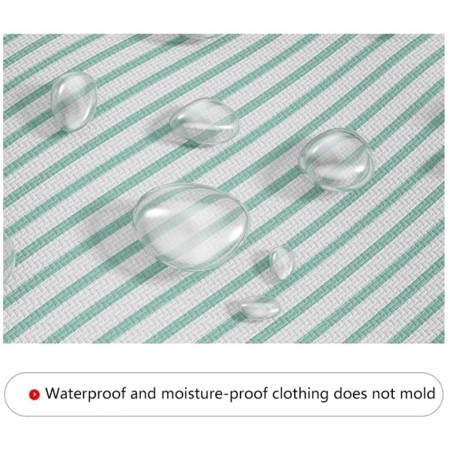 Cutie de Depozitare cu Fermoar,  Pliabila, Maner Ranforsat, Fermoar Rezistent, pentru Haine, Paturi, Plapume, Perne, Lenjerii de Pat, Jucarii, 50x40x50 cm, 100 Litri, in Dungi, Verde