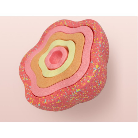 Jucarie Senzoriala de Echilibru, Cyrax, Tip Stepping Stones, 5 Piese, din Spuma, pentru Miscare, Sarituri, Prindere, Diametru 28 cm, Model 1, Multicolor