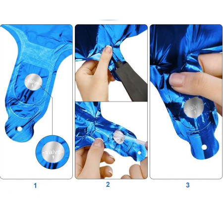 Balon din Folie Cyrax, Cifra 5, 81 cm, Pentru Aer sau Heliu, Bulk, Albastru