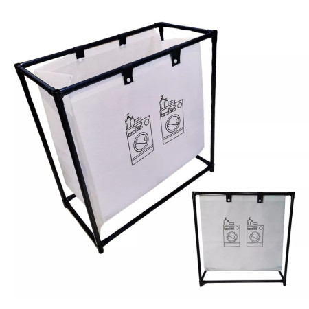 Cos de Rufe,  1 Cos, Cadru de Otel Inoxidabil, 97 x 44 x 57 cm, Negru