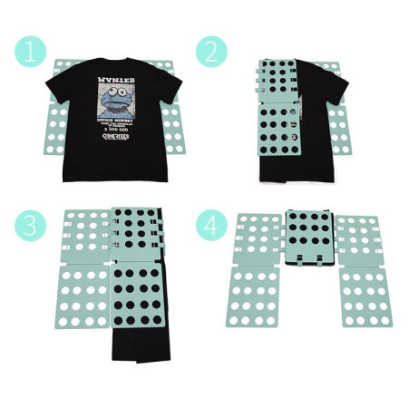 Ajutor pentru Impachetat Tricouri,  din PP, 70 x 56 cm, Turcoaz