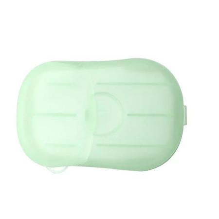Mini Cutie de Sapun din Hartie,  de Unica Folosinta, Portabila, Potrivit pentru Calatorii, 20 buc, Verde