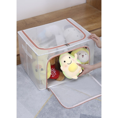 Cutie de Depozitare,  pentru Camera Copiilor, 100L, din PVC, Model Sirena, 60 x 42 x 40 cm, Transparent