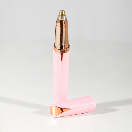 Trimmer Facial, Cyrax, pentru Sprancene, Incarcare USB, 1.5 x 13 cm, din ABS, Roz