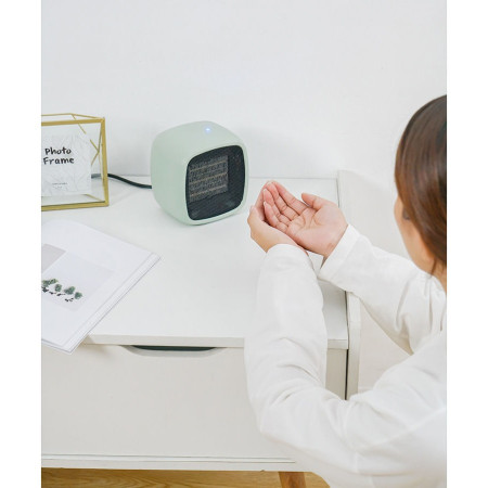 Mini radiator electric portabil  800 W, 2 trepte, 150x120x175 mm, roz