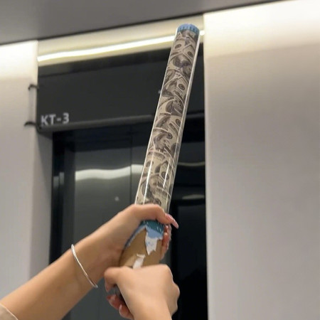 Tub de Confetti, Cyrax, Money, 30x5 cm, Confetii Asortate Model Dolari, Eliberare prin Rasucire, Multicolor