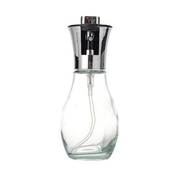 Sticla de ulei cu Pulverizator, Cyrax, Sticla pentru Lichide de Bucatarie, Otet, Sos, 16.7 x 5.2 cm, Volum 200 ml, Silver