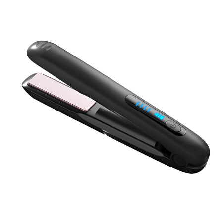 Placa de Par fara Fir, Cyrax, Adaptor Tip C, 4 Trepte de Temperatura, Tensiune 5V, Capacitate Baterie 5000 mAh, Indreptat, Ondulat, 23.5x3.3x4.5 cm, Negru