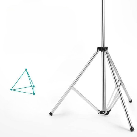 Uscator de Rufe,  Pliabil, Telescopic, 4 Brate, din Otel Inoxidabil, Rezistent la Vreme Rea, Gri