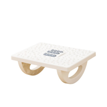 Suport Ergonimic pentru Picioare,  Plastic, cu Role de Masaj pentru Talpi, pentru Birou, Usor de Transportat, Detasabil, 33.5x24x12 cm, Alb