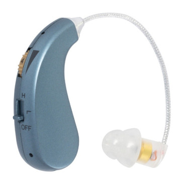 Aparat auditiv retroauricular BTE Reincarcabil, Cyrax, Set 2 bucati Stinga Dreapta, Standard European, Aparat auditiv Cu incarcator, Aparat pentru Auz, 12 x 8.5 x 4 cm, 89 g, Albastru