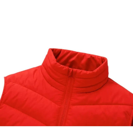 Vesta cu Incalzire,  Unisex, 2 Zone de Incalzire, Umplutura Bumbac, 3 Trepte de Temperatura, Incarcare USB, Rosu, 65 - 75 kg, Marime XXL